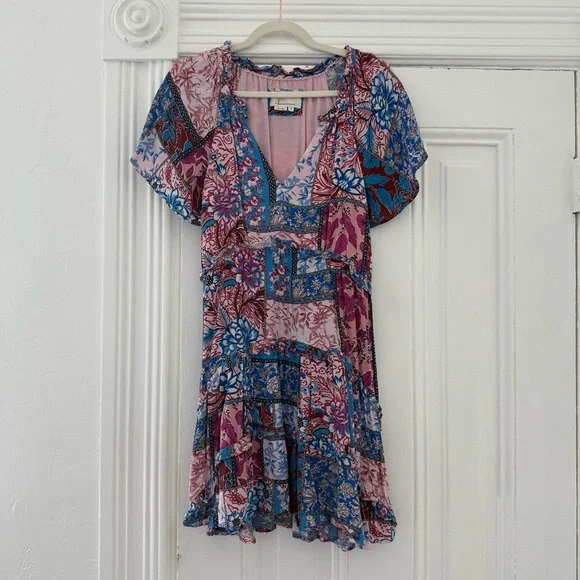 Anthropologie Multicolor Robin Tiered Mini Dress - Picture 4 of 10